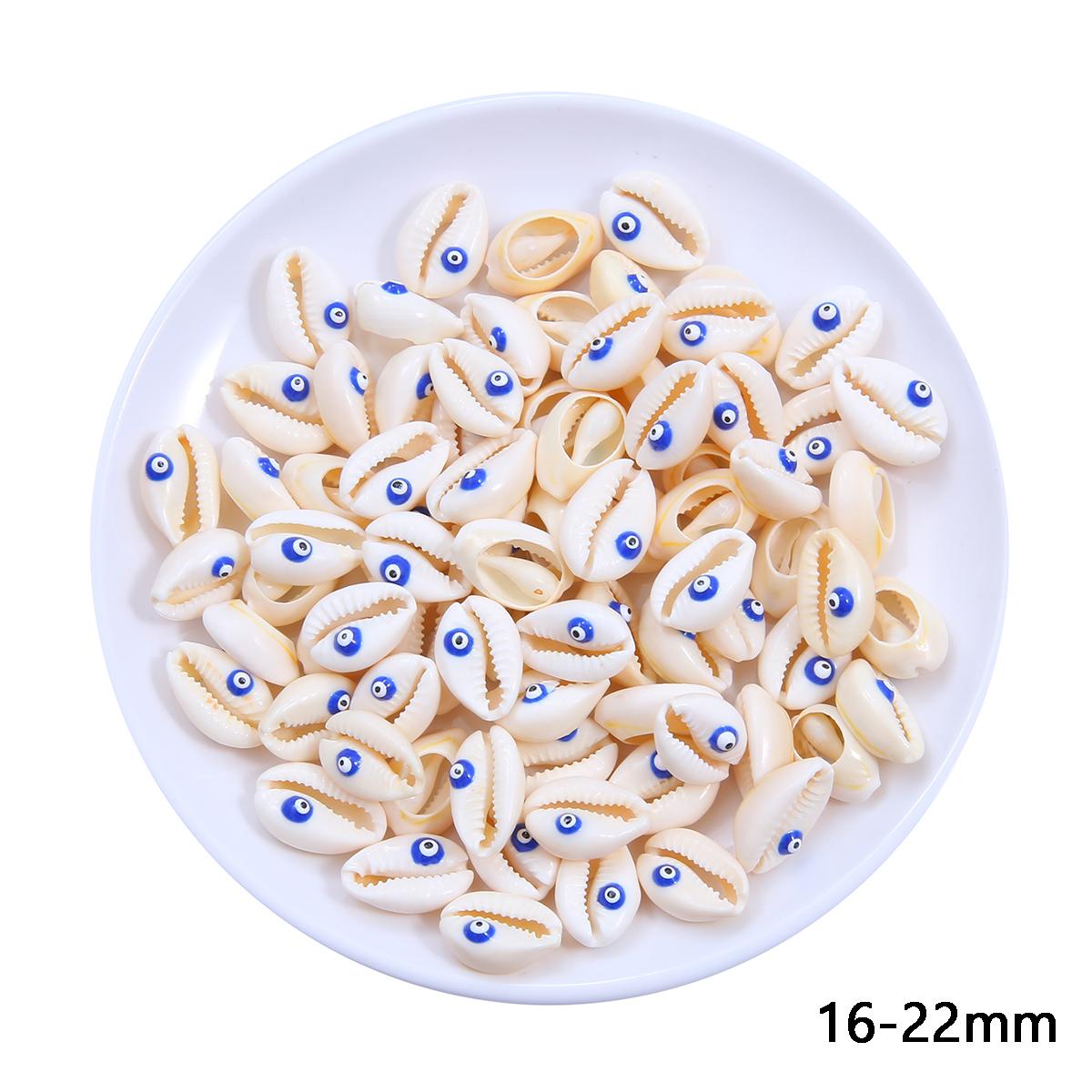 

16-22 мм 10 шт. натуральные морские ракушки глаз свободные бусины DIY ожерелье браслет аксессуары королевский синий