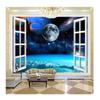Wall Mural Galaxy Moon 3D Poster Wall Paper Bedroom Living Room Wall Decoration Modern Wallpaper