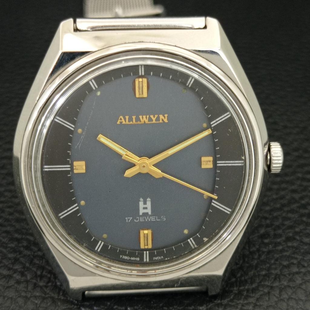 ALLWYN 6300A HAND-WINDING VINTAGE INDIA MENS ORIGINAL DIAL WATCH a706081-1