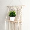 3 Layer Large Macrame Wall Hanging Shelf Macrame Floating Shelf Boho Home Decor Handwoven Rope Plant Display Rack Wall Organizer