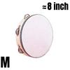 1/3pcs Wooden Tambourine 6/8/10inch Handheld Drum Bell Percussion Music Education Instrument Gift for Weddings Game Church Party