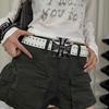 Y2k Cross Belt Bohemian Pu Waistbands Trendy Rivet Belt  Dress Decoration