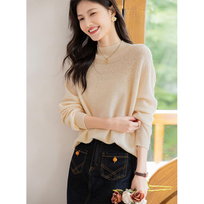 Mokana Women's Elegant Long-Sleeve Wool Sweater