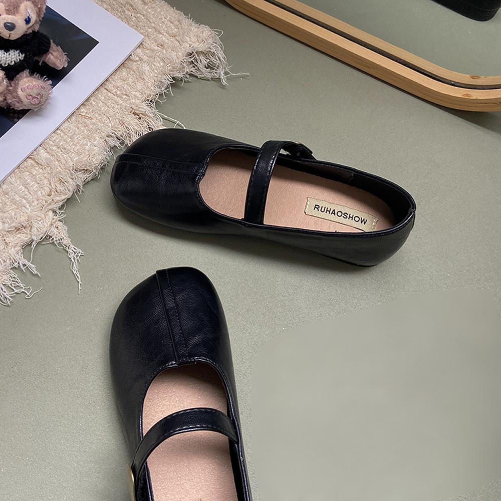 Neue Damen-Frühlings-Outdoor-Schuhe Rundzehen-Design Mary Jane Schuhe Damen Freizeitschuhe Flache Schuhe Arbeitsschiffschuhe Große Größe