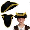 Colorful Rhinestones Pirate Hat Adjustable Unisex Caribbeans Hat Festival Hat for Adults and Teens