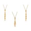 Natural Crystal Holder Necklace Adjustable Mesh Pendant Necklaces Metal Collarbone Chain Crystal Stone Holder Accessory