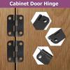 24pcs Butt Hinges Black Door Hinges, 1" x 3/4" Cabinet Door Hinge, Flat Foldi