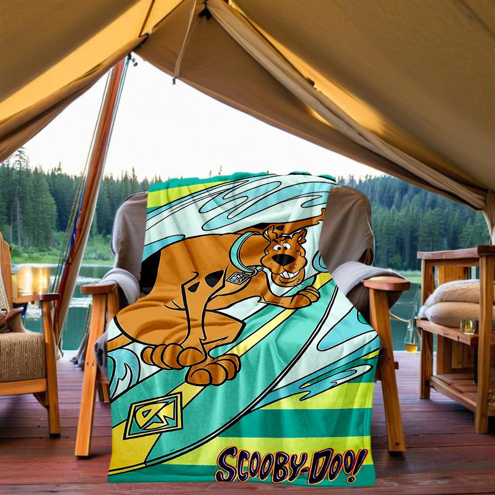 1 Pieza Manta de Exterior Scooby Doo Franela Ligera, Suave y Cálida, Uso en Todas las Estaciones para Sofá