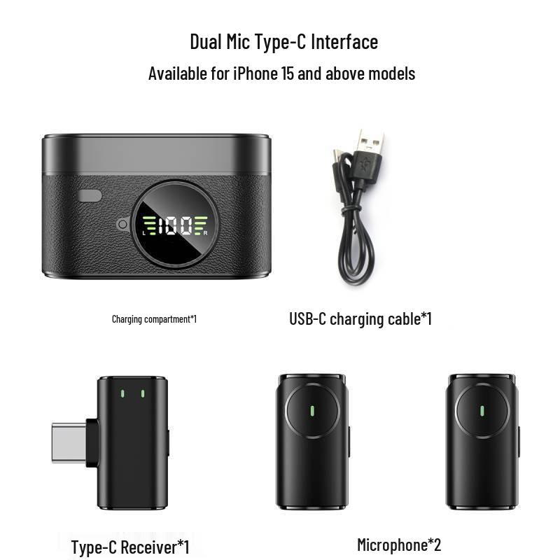 

SX101 Wireless Lavalier Microphone: AI Noise Reduction, HD Phone Recording, Ideal for Live Streaming