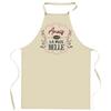 Kitchen Apron - Anaïs the Most Beautiful - Breton Pattern - Resistant Cotton - French Printing