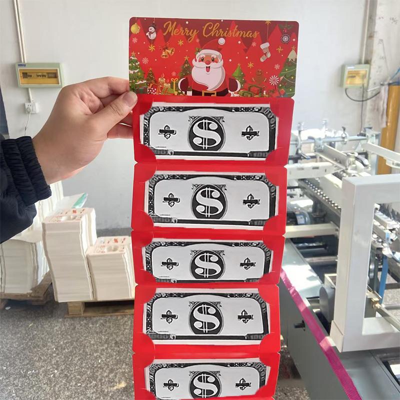 2Pcs Holiday Red Envelope 10-Slot Christmas Money Bag And Gift Card Clip Perfect For Christmas Birthdays And Thanksgiving
