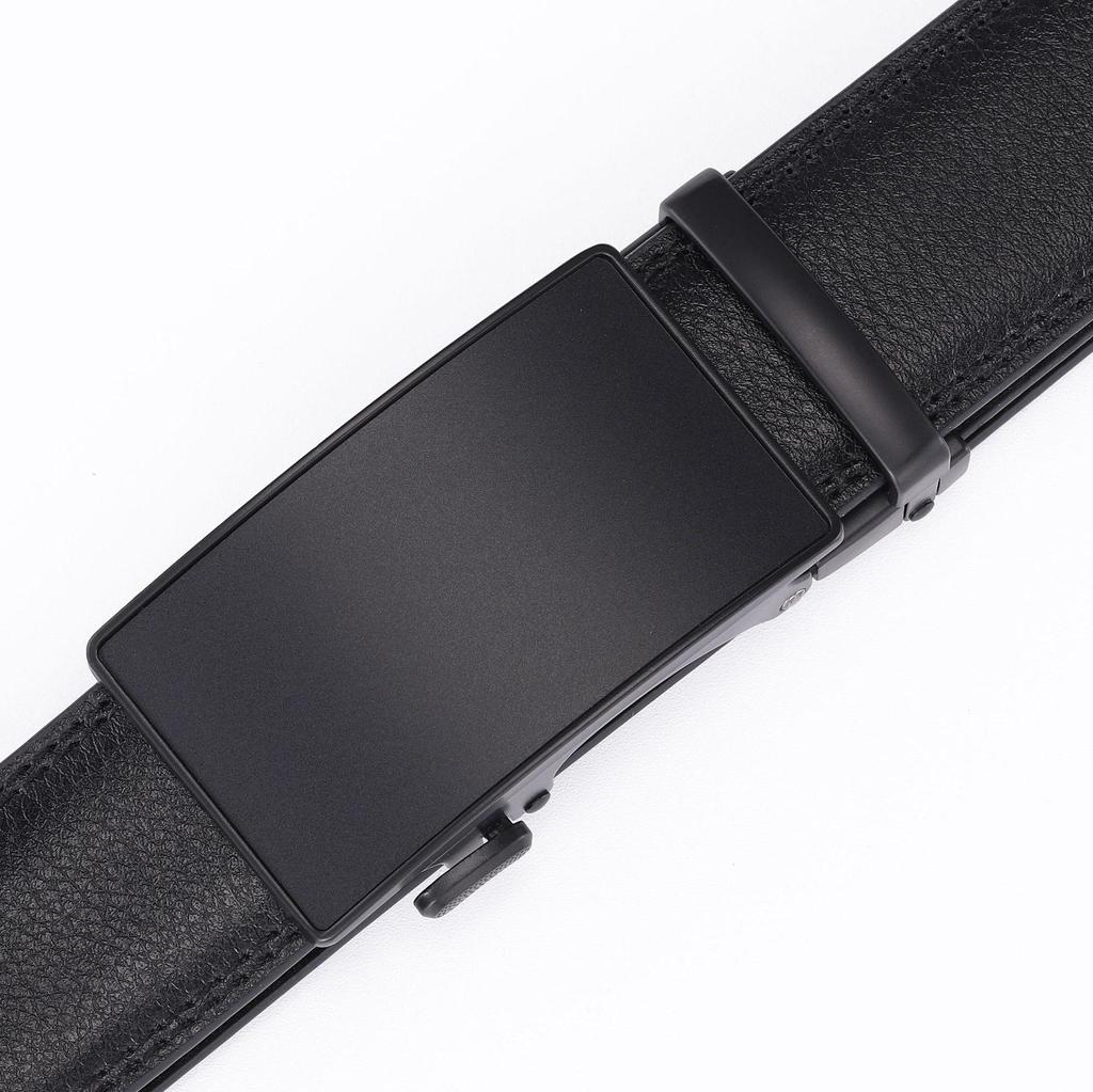 Men's Genuine Leather Automatic Buckle Belt - Cowhide Casual Waist Belt for Pants