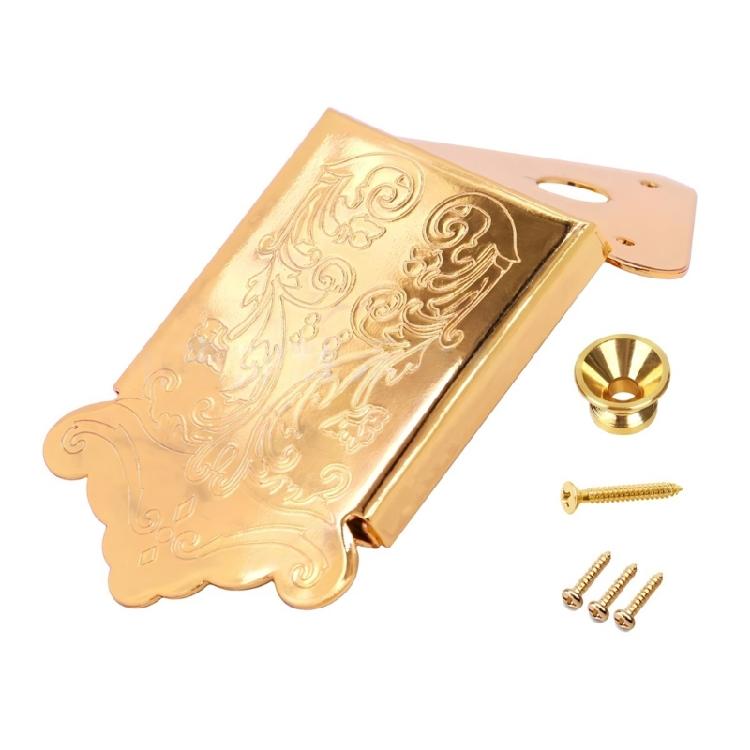 

Metal Triangle Mandolin Tailpiece Mandolin Replacement Tailpiece for 8 String Mandolin Guitar Easy Installation золотий