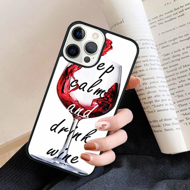 1004 Vintage Wine Pattern phone Case Cover For iPhone 17 Air 16 15 14 Plus for apple 16 11 12 13 Pro Max coque