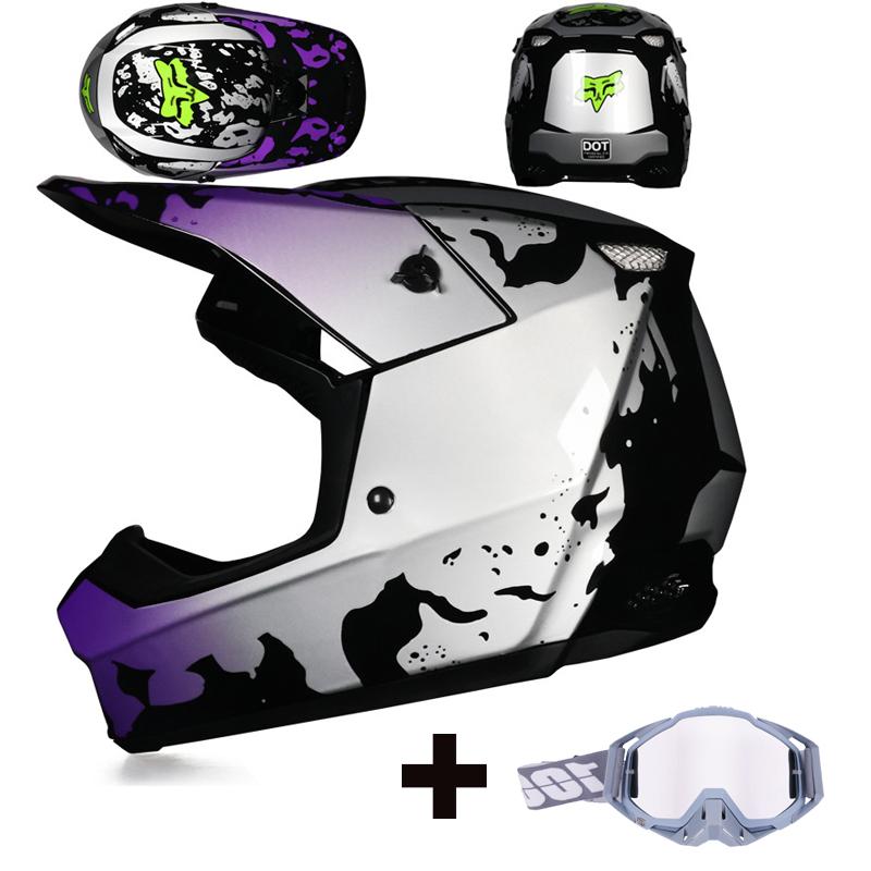 Motorcycle Helmet Children Off Road Helmet Bike Downhill Am Dh Cross Helmet Capacete Motocross Casco Three piece gift set Motor