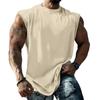 Men Sleeveless Tank Top Muscle Shirt Loose Fit Basic Solid Color Casual Summer Workout Vest for Daily Use