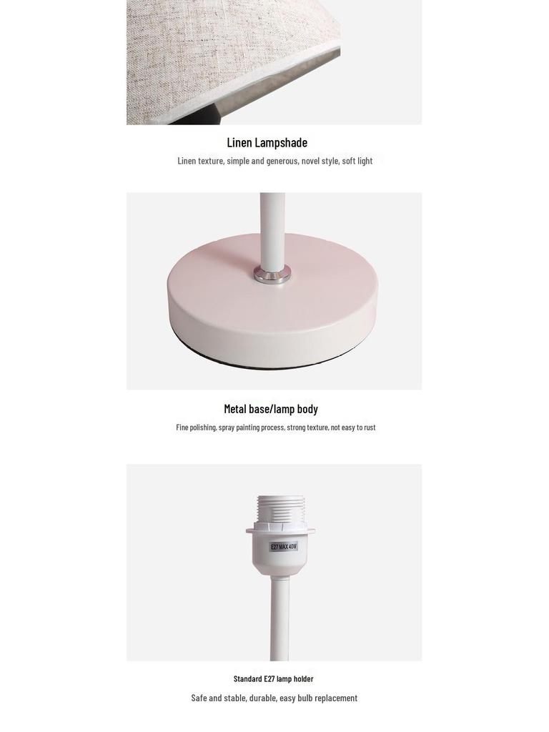 Nordic Minimalist LED Bedside Lamp for Bedroom and Study