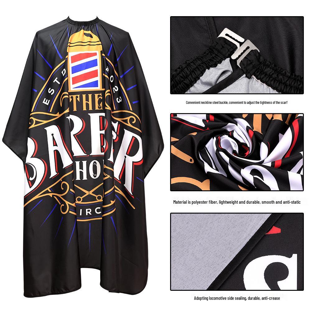 Retro Barber Cape: Professional Hairdressing, Non-Stick, 140x160cm
