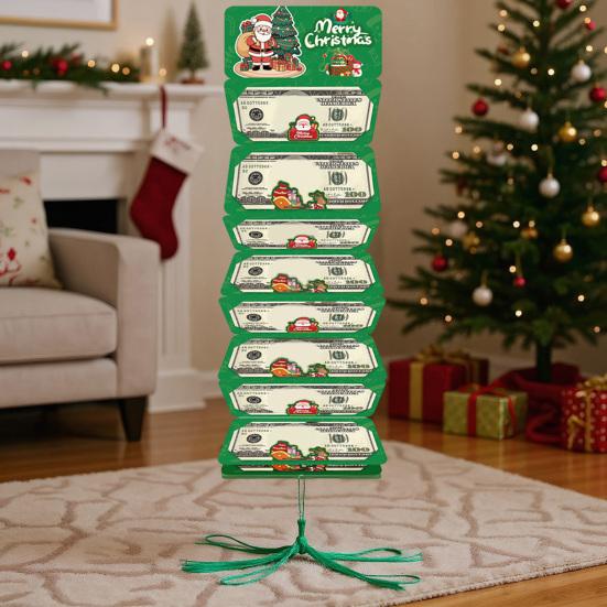 2026 Christmas Cash Gift Envelope 10 Slots Festive Money Box Personalized Surprise Holder for Cash Cards