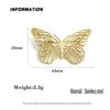Charming punk style life tree butterfly stainless steel gold-plated 18K brooch, black suit accessories, wedding matching set