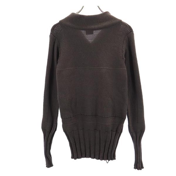 FENDI made in Italy Long sleeve V neck knit 40 Brown sweater Women Used