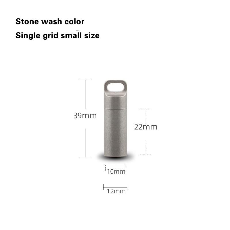 Mini Sealed Can Pill Container Titanium Alloy Portable Waterproof Medicine Bottle Single Compartment Non-Slip Sealed