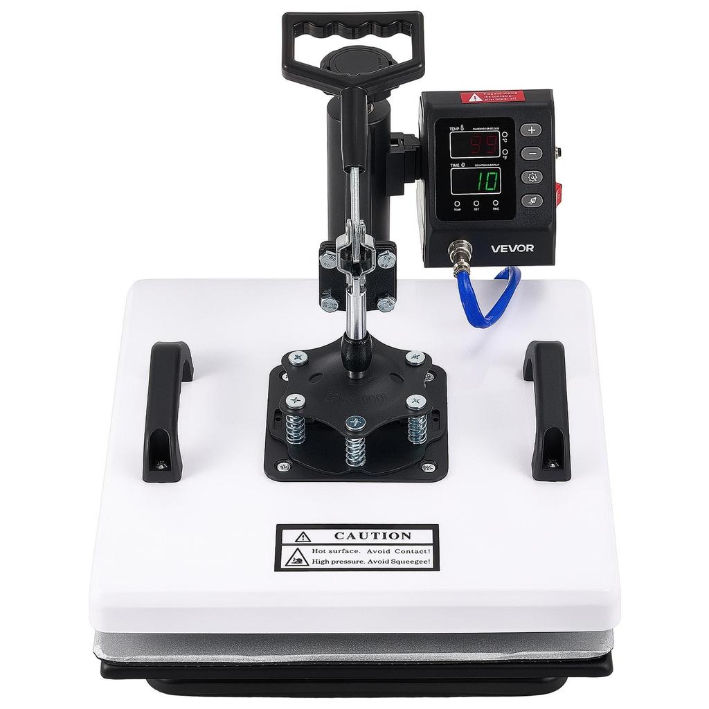 Hittepersmachine 38 x 38 cm 2-in-1 Combo Sublimatiepersmachine, 360° Wegdraaibaar, Snel en Gelijkmatig Verwarmen, Digitale Precieze Tijd en Temperatuur