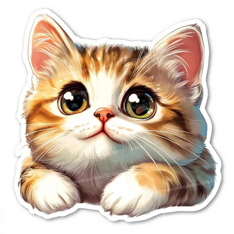 Funny Cat Animal Car Sticker Cartoon Waterproof Styling Automobiles Motorcycle Exterior Accessories Vinyl Decals Y211