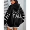 Fall Love Art Word Design Printed Women's Hoodie Hip Hop Clothes Autumn Loose All-match Women's Street Wear