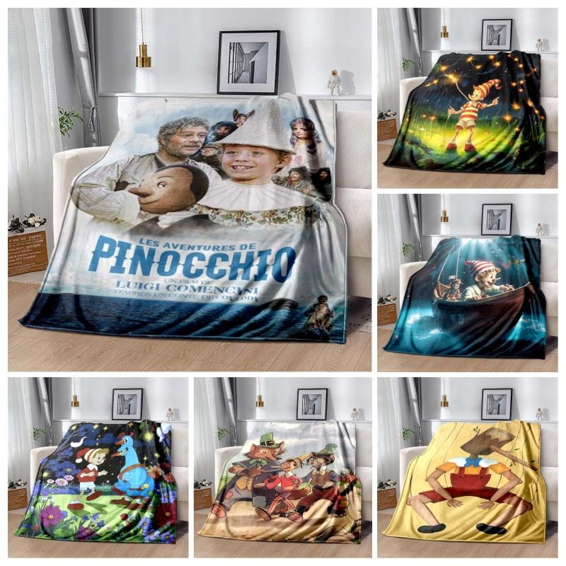 Couverture Flottante Pinocchio, Couverture Douce et Chaude Imprimée Affiche de Film pour Canapé Lit Décoration de Maison