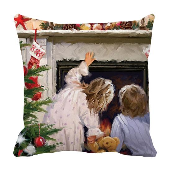 Pillow Case Breathable Home Decoration Soft Texture Fashion Christmas Throw Cushion Cover for KTY