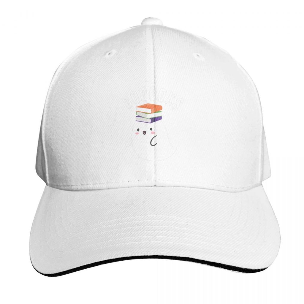 Booooks Halloween Ghost Reading Books Cap Fashion Casual Baseball Caps Adjustable Hat Hip Hop Summer Unisex Baseball Hats