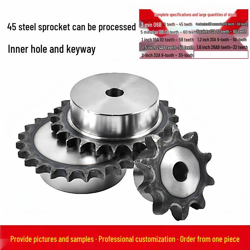 Single Row 32A Chain Sprocket: 2-Inch Boss, 9-16 Teeth Options