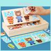 Wooden Animal Dress Up Puzzle For Early Learning And Fine Motor Skills