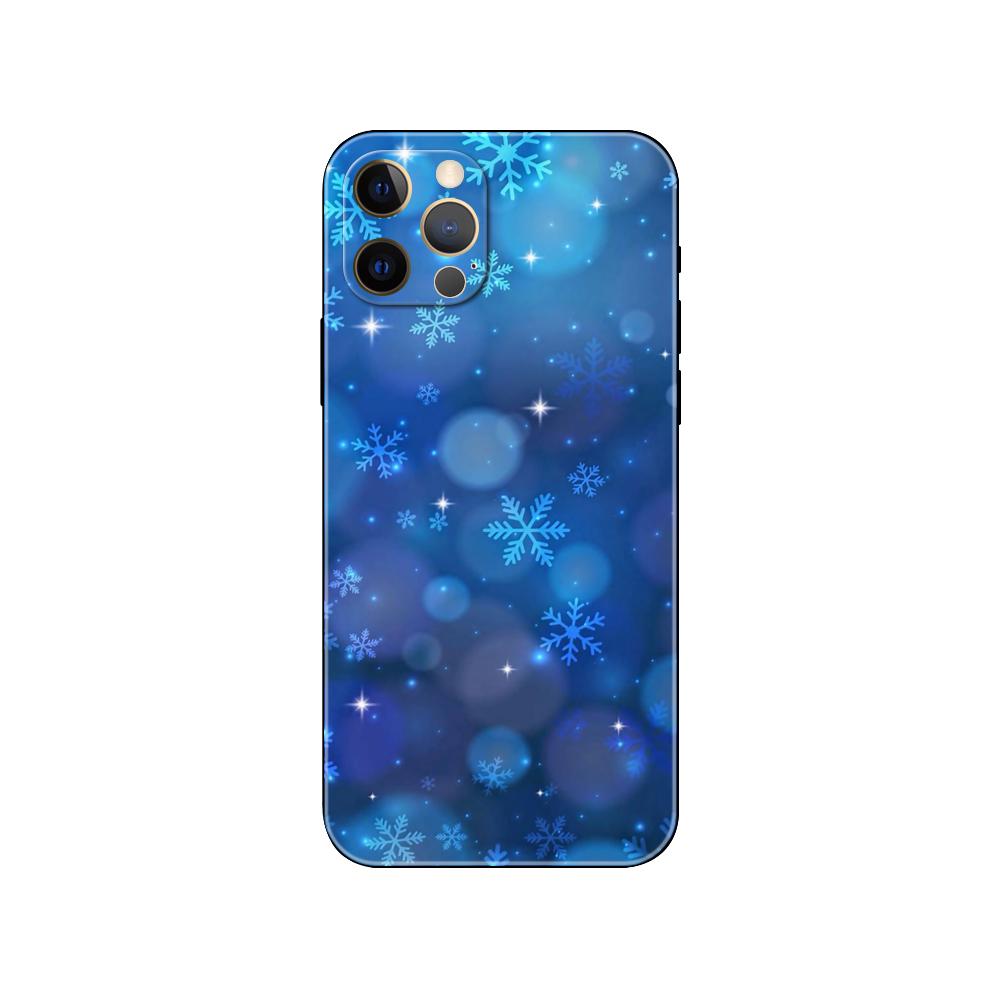 Winter Snowflakes Phone Case for Iphone 5 5s 2020se 6 6s 7 8 Plus X 10 XR XS 11 12 13 Mini Pro MAX Black Tpu Back Cover