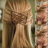 Creative Versatile Magic Hair Comb - 1pc Double Layer Hair Clip, Elastic, Fashionable - Marble Head, Crystal Bead