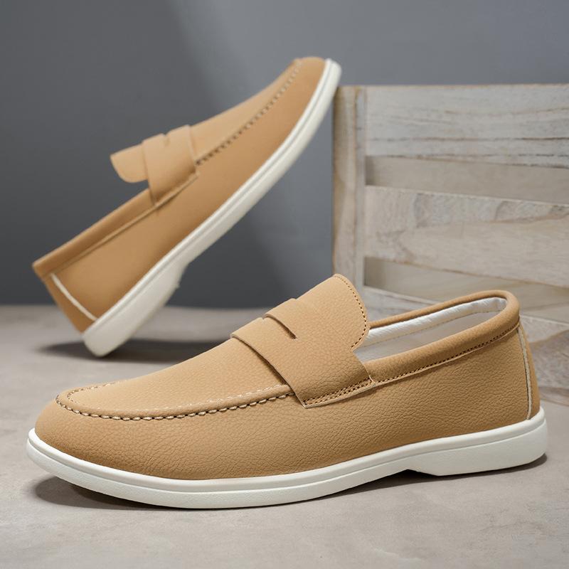 Breathable Bean Shoes England Style Lefebvre Fashion Casual Shoes Qing Men's Shoes Single Shoes Comfortable Trendy Minimalist Versatile Shoes