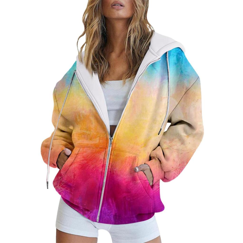 Kapuzenoberteil für Frühling und Herbst, Neue Gradienten-Serie, Slim-Fit-Cardigan, Hoodie, Haarteil aus einem StückMC4