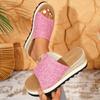 Plus-size Platform Shoes, Women's New Leather Platform Slippers