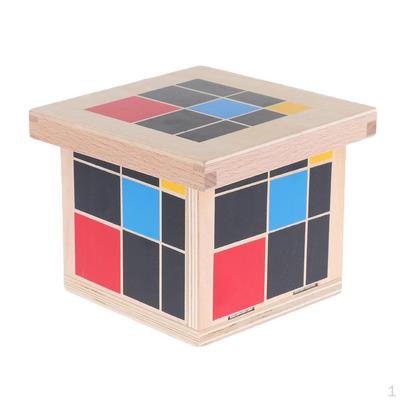 Wooden Montessori Mathematics Material Trinomial Cube Early Educational Toy
