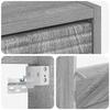 Wall Mounted Shoe Cabinet HAARLEM 71 x 17 x 86 cm Sonoma Grey