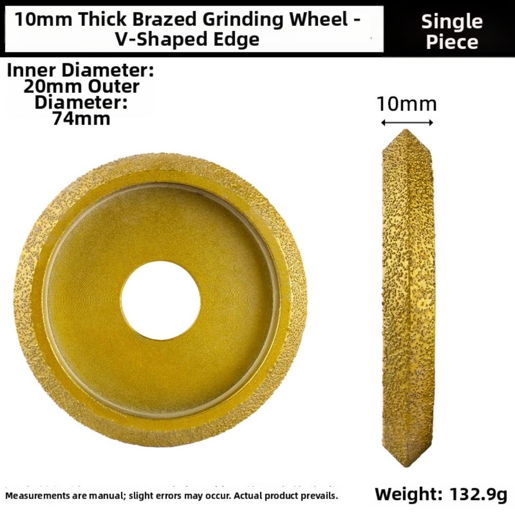 

Diamond V Shape Grinding Disc 3inch 75mm Dry Vacuum Brazed for Marble Granite Quartz Artificial Stone and Glass 35mm