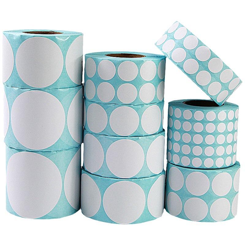 Round Waterproof Thermal Label Paper - Barcode Printer Adhesive Stickers