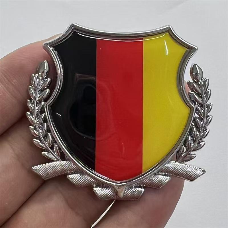 Metalowa Flaga Narodowa Samochodowa Naklejka Samochodowa Chiny Stany Zjednoczone Niemcy Francja Wielka Brytania Włochy Japonia Wietnam Korea Południowa Naklejka z Emblematem Bocznym