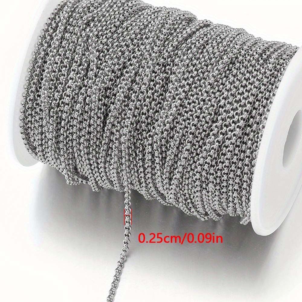 No Fade 2Meters 1Meter Stainless Steel Beads Chains for Jewelry Making DIY Necklace Bracelet Accessories Handmade Ball Chain