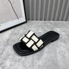 Internet Celebrity Super Fire Small Fragrant Style Slippers Female Summer Wear Fashion Fairy Style 2025 New Flat-bottomed Beach French Sandals