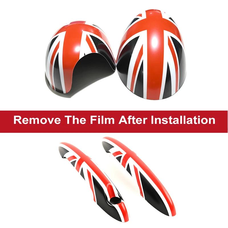 BFZ1 For MINI Cooper Rear View Side Mirror Shell Door Handle Case Cover R55 R56 R57 R58 R59 R61 Sticker Car Accessories