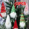 3pcs Set Knitted Faceless Doll Christmas Tree Ornaments Hanging Decorations Old Mam Doll Home DIY Holiday  New Year Supplies
