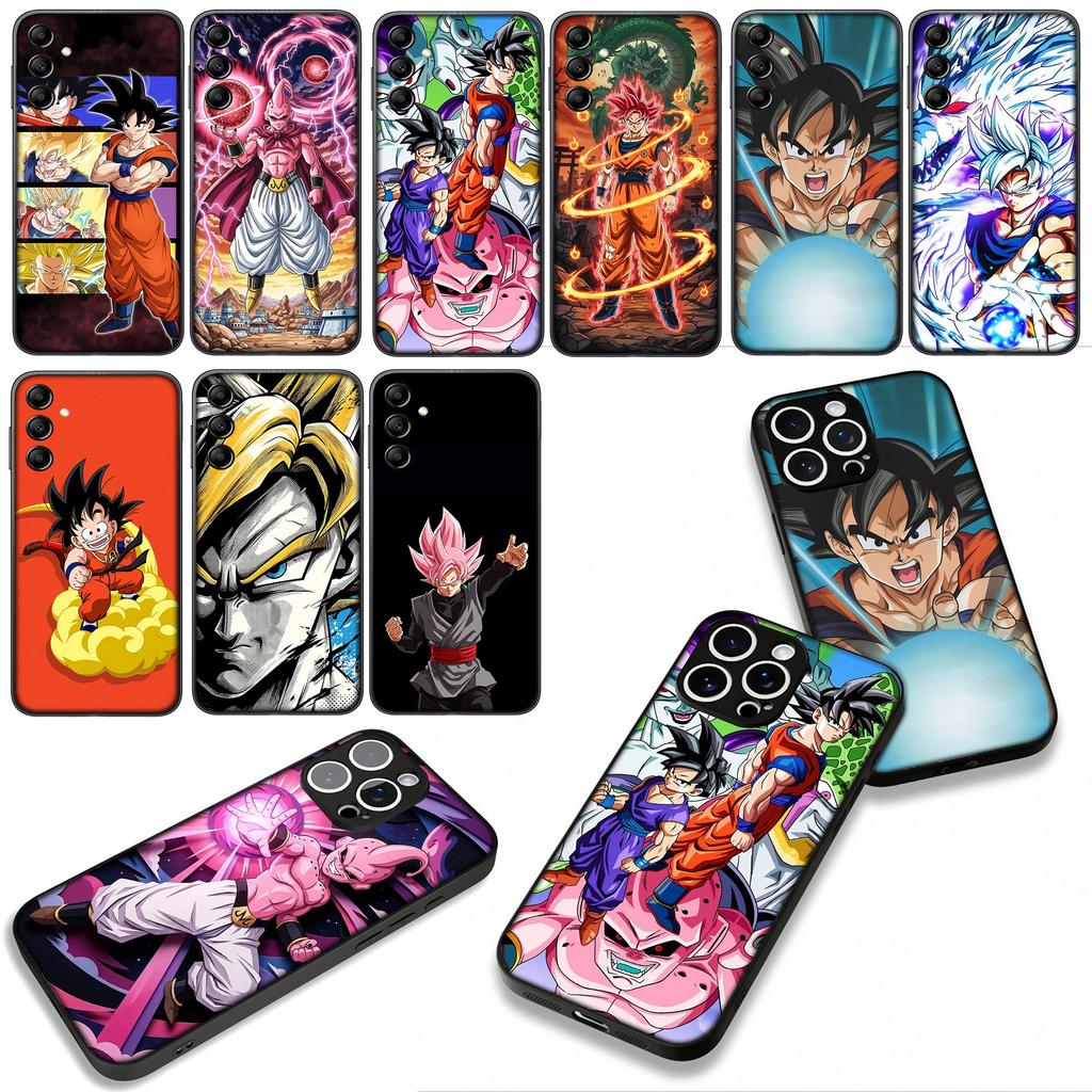 for Samsung Galaxy S25 S24 S22 S23 FE Ultra Plus A56 A05 A06 A15 A16 A55 S7 Edge Phone Case Majin Buu Dragons Son Gokus Balls