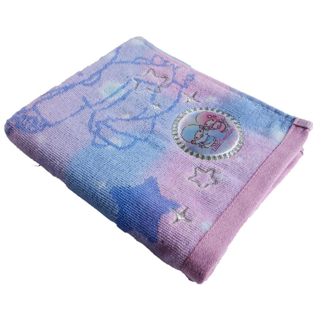 Marushin Face Sanrio Little Twin Yumekira Kiki Antibacterial and Perfect as a Gift for 3725008600 Towel, Stars, Lala, 100% Cotton, Deodorizing,